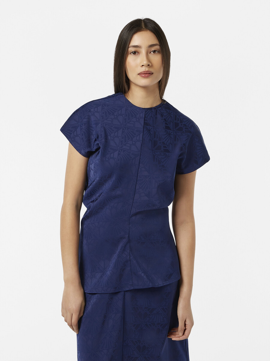 top in raso jacquard