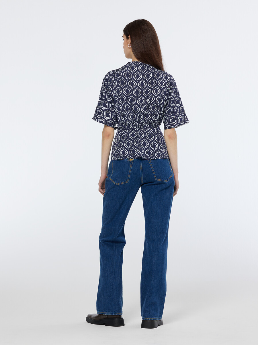 top avvolgente in jacquard