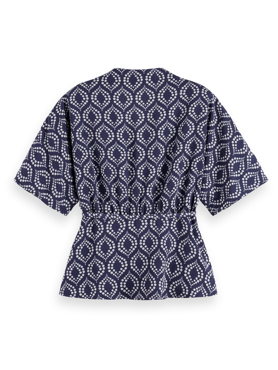 top avvolgente in jacquard