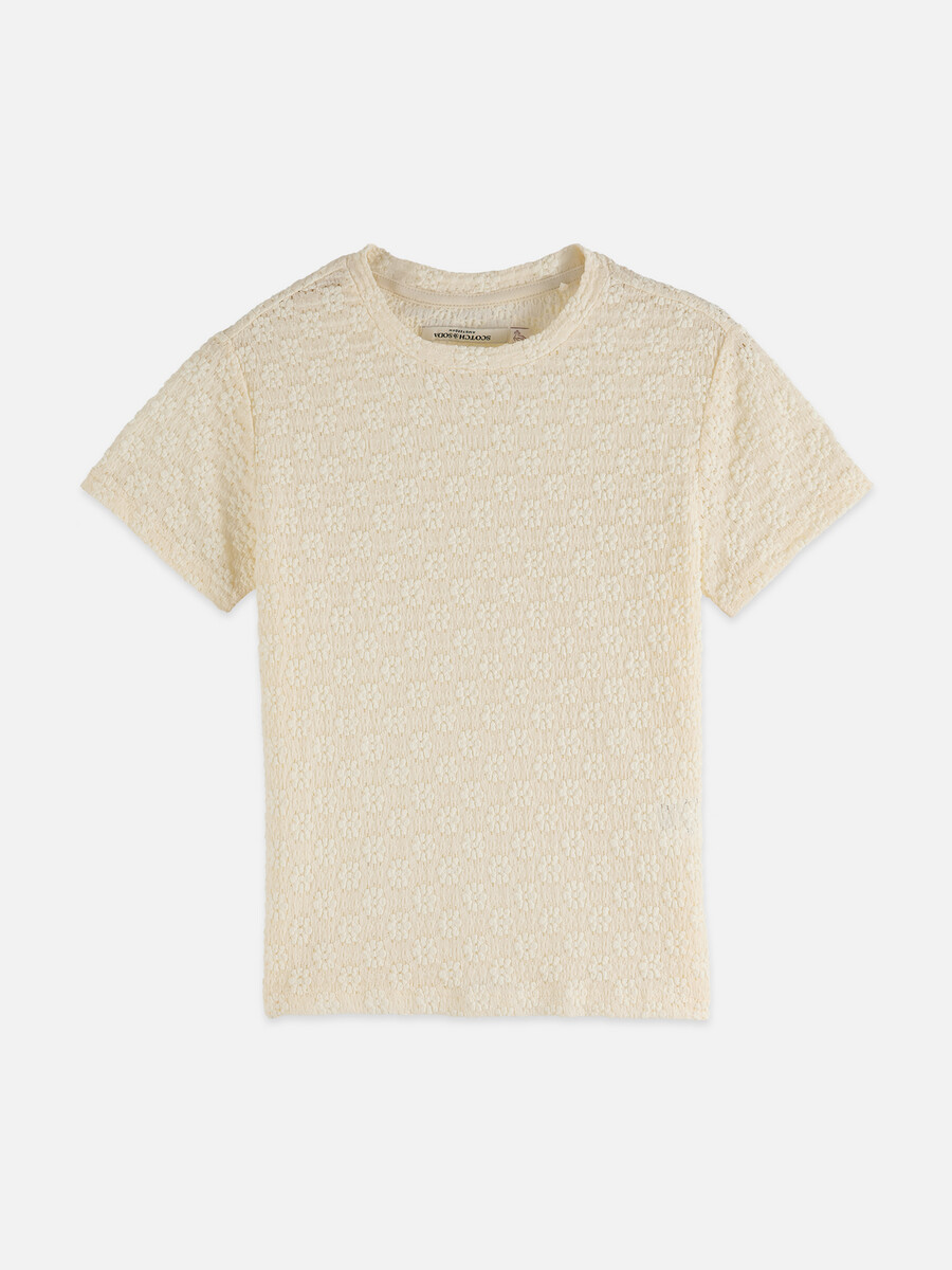 t-shirt slim fit con struttura aperta