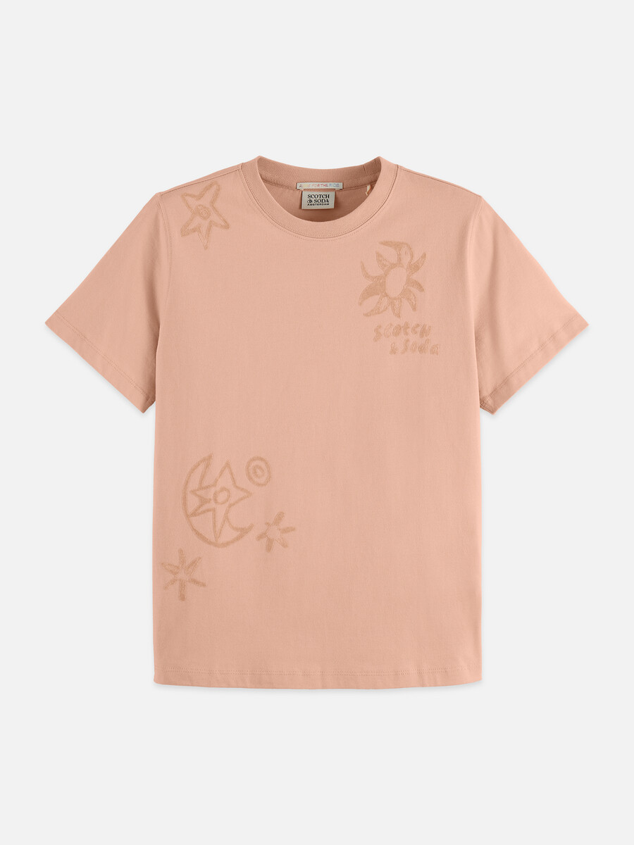 t-shirt vestibilità regolare con stampa floccata