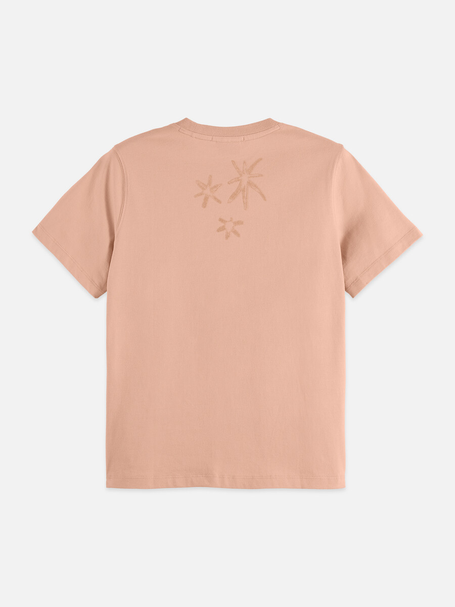t-shirt vestibilità regolare con stampa floccata